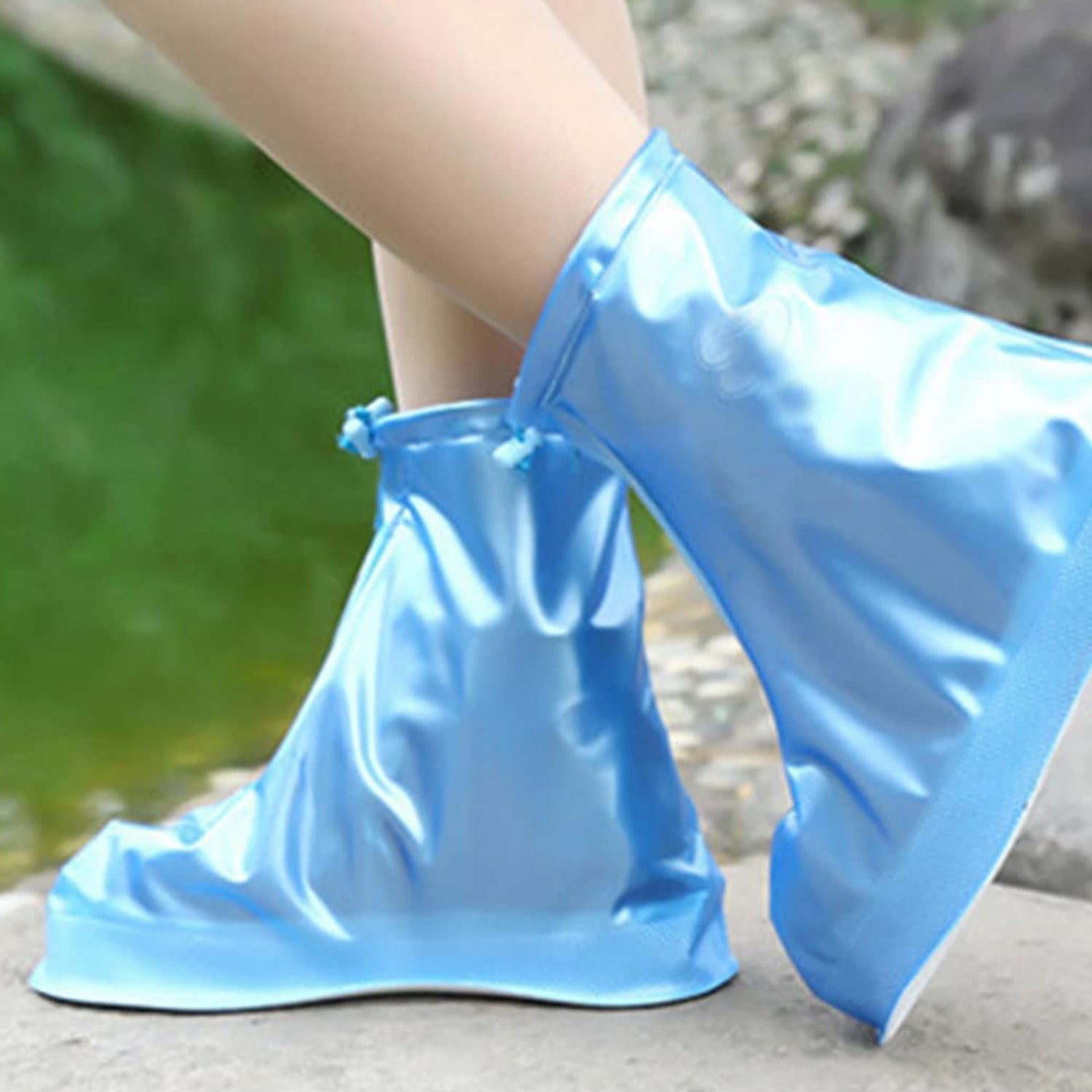 17960 Plastic Shoes Cover Reusable Anti-Slip Boots Zippered Overshoes Covers Transparent Waterproof Snow Rain Boots for Kids / Adult Shoes, for Rainy Season (1 Pair / Blue) 17960 Plastic Shoes Cover Reusable Anti-Slip Boots Zippered Overshoes Covers Transparent Waterproof Snow Rain Boots for Kids / Adult Shoes, for Rainy Season (1 Pair / Blue)